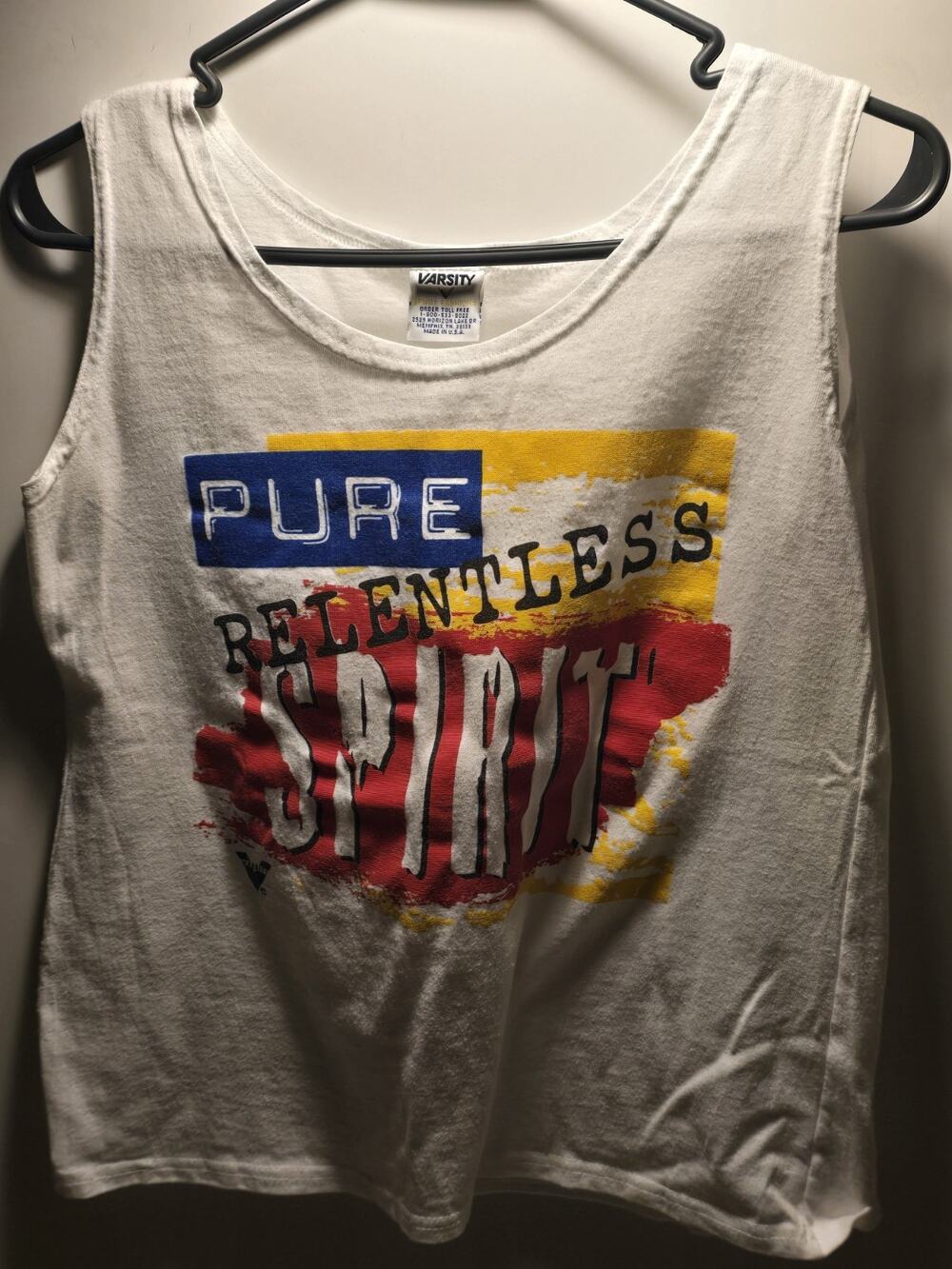 VARSITY CHEER TANK SMALL 80S 90S CHEERLEADER High School Cheerleading Camp